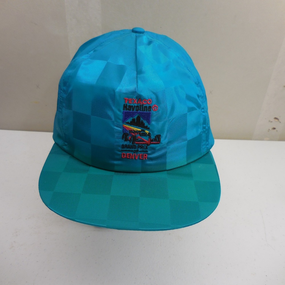 Vintage Texaco Havoline Grand Prix of Denver‎ Snapback Hat Racing Teal 90s USA